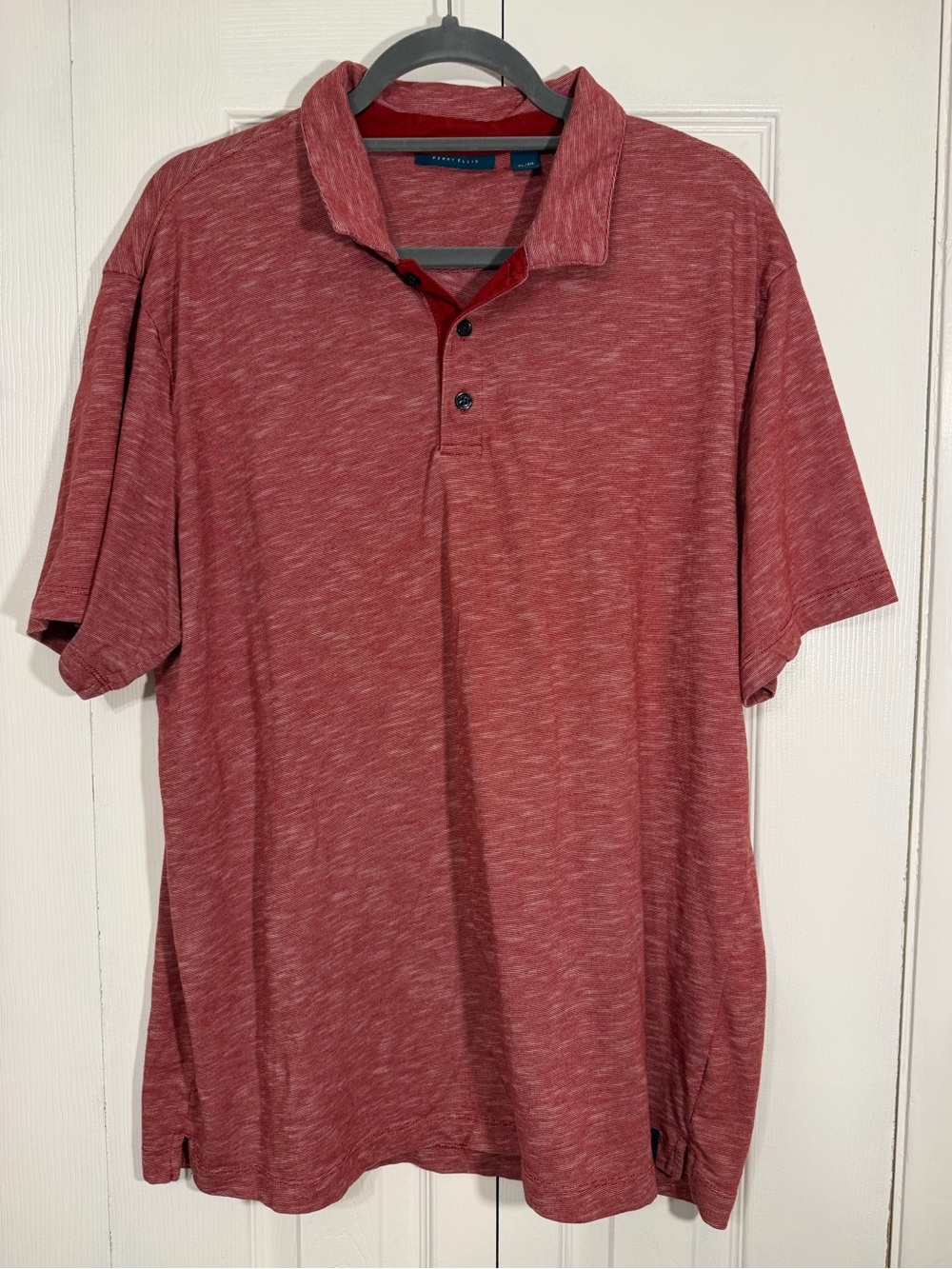Perry Ellis Space Dye Polo Shirt XL Red